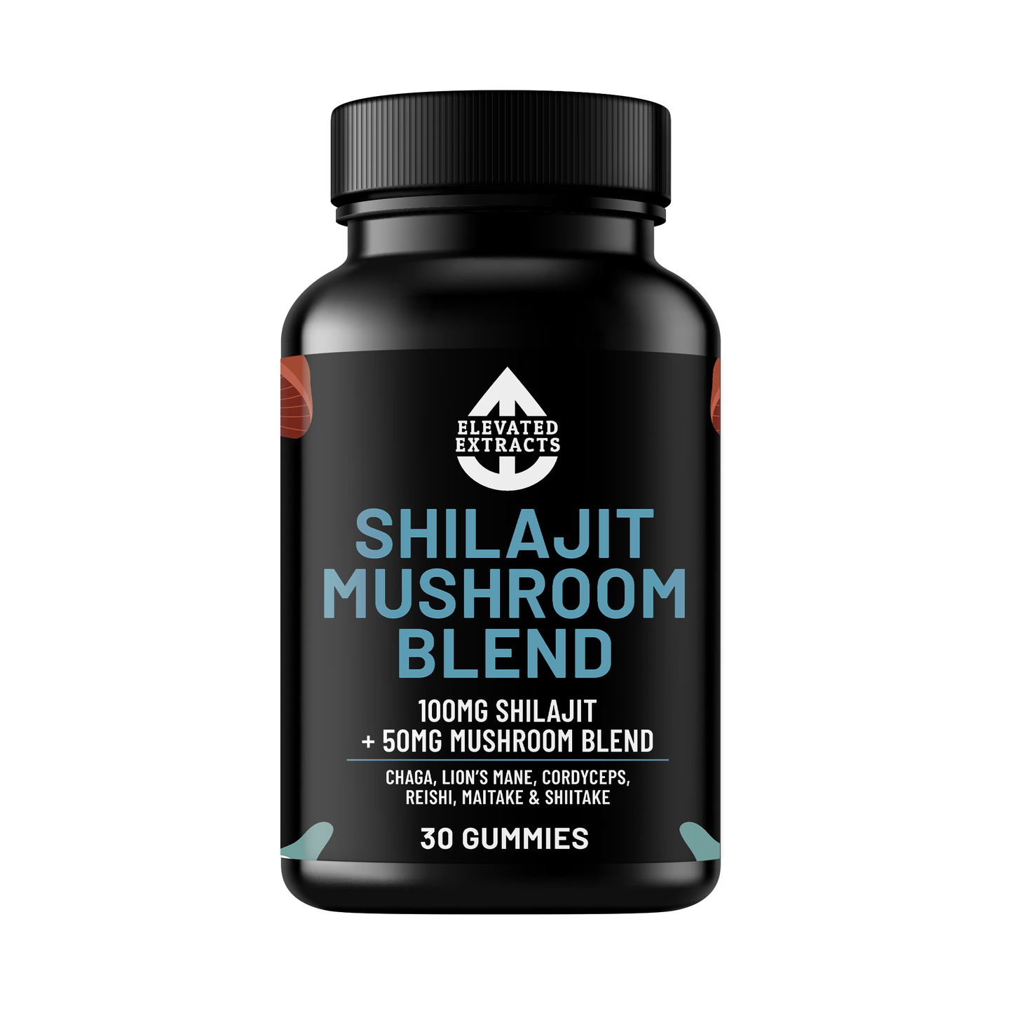 Elevated Extracts Shilajit Mushroom Blend Gummies - 30 Capsules